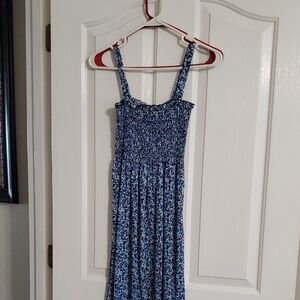 Blue Patterned Women's Dress